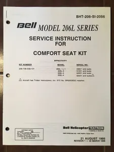Bell 206L Comfort Seat Kit Service Instruction Manual